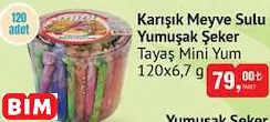TAYAŞ MİNİ YUM KARIŞIK MEYVE SULU YUMUŞAK ŞEKER